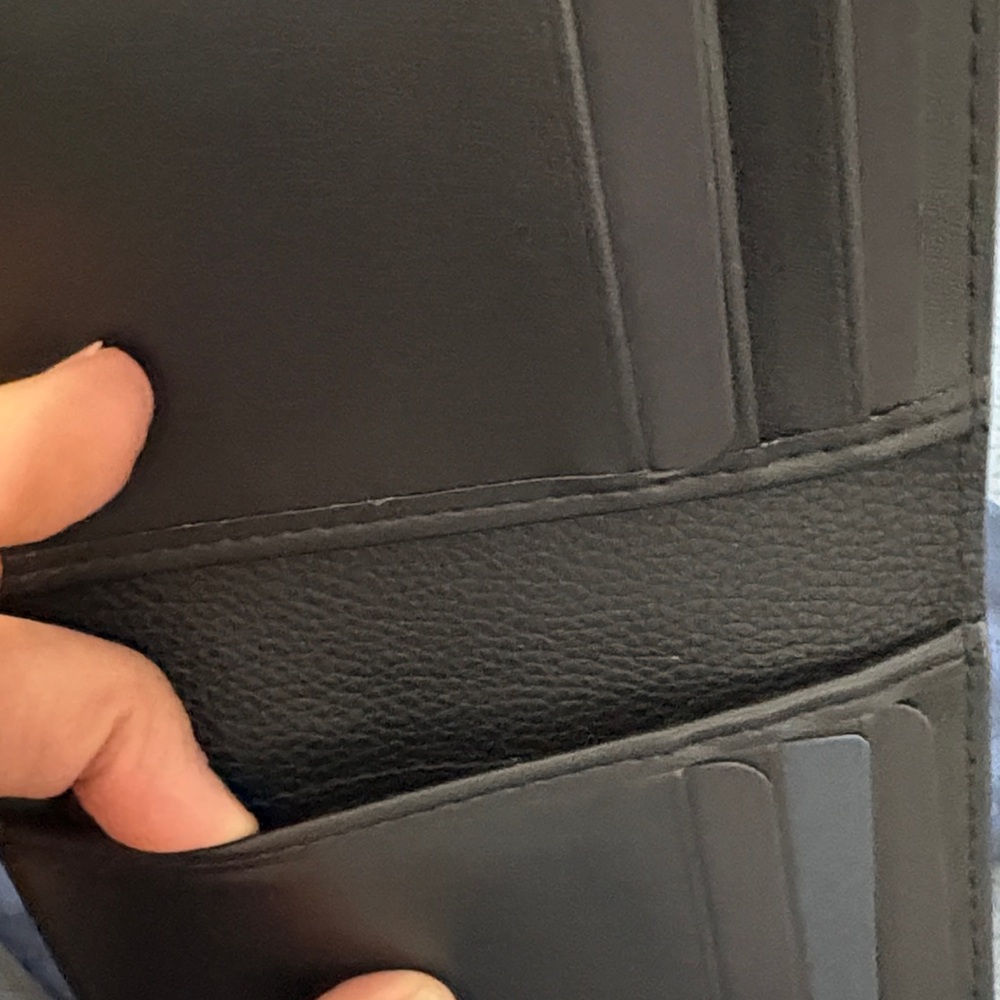 New Dior Black Textured Leather Card Holder Men's or Women's Wallet with Pouch - Picture 7 of 9